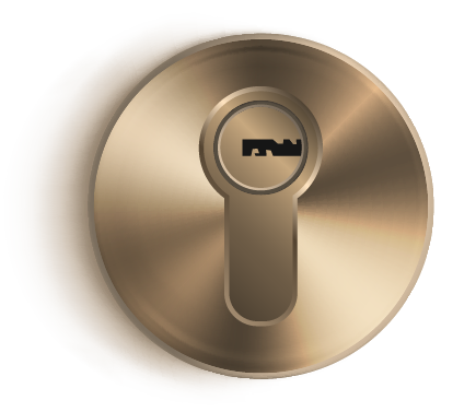 cerradura vectorizada hiperrealista color dorado metalico